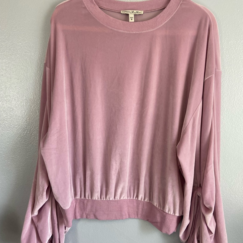 Express Blush Velvet Sweatshirt‎